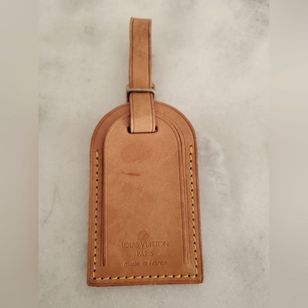 Louis Vuitton Leather Luggage Travel Tag Accessorie Women's Men's